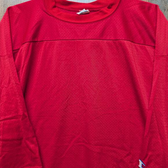 80s Champion Red Mesh Football Jersey - Picture 3 of 7